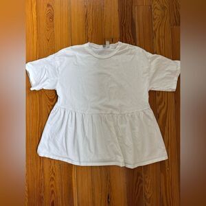 ASOS White Peplum Tshirt